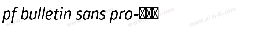 pf bulletin sans pro字体转换